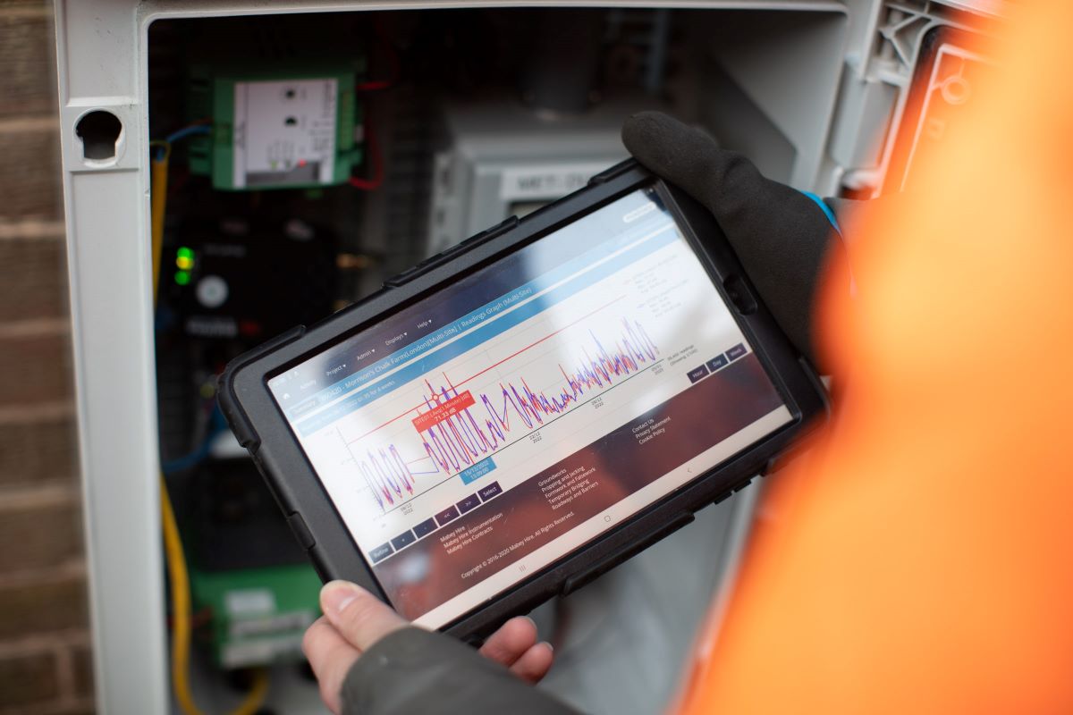 Mabey Hire environmental monitoring insight on tablet