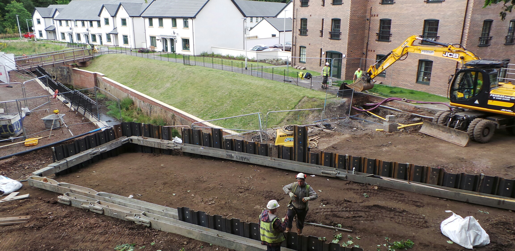 cofferdam excavation dalmore mill