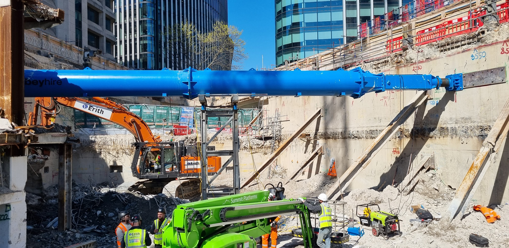 Mabey Hire Fleet Street below ground during construction phase