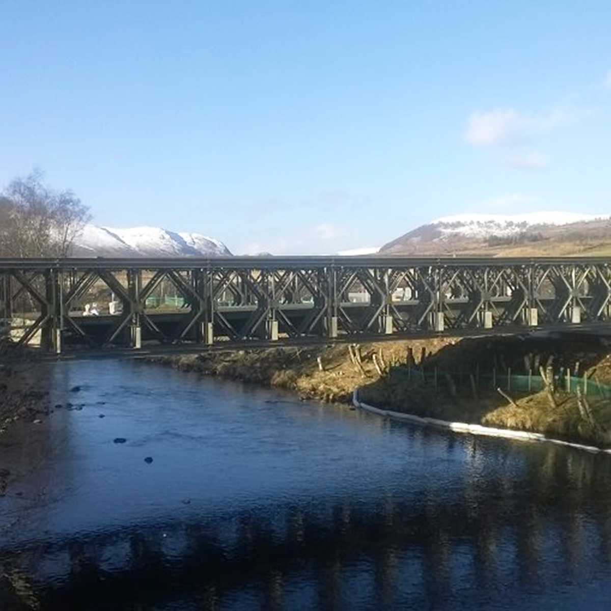 Mabey Hire MU bridge on site over river