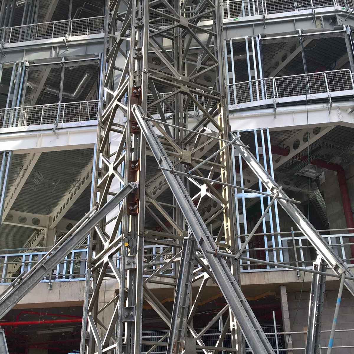 Mabey Hire MU tower on site