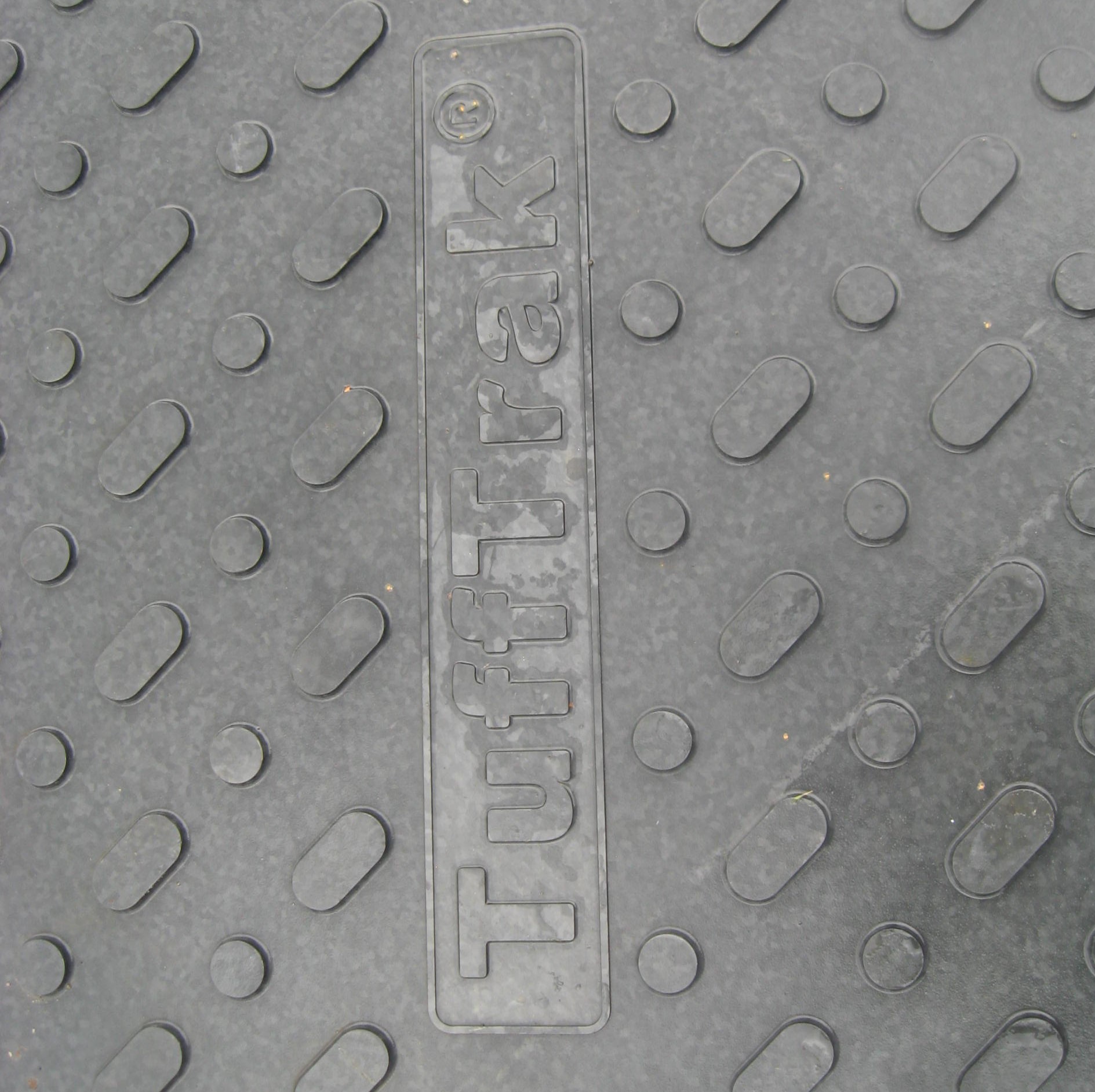 TuffTrak ground protection mat close up of tread