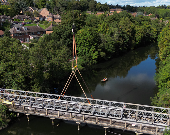 Mabey Hire temporary bridge over river