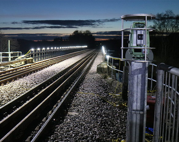 Mabey Hire rail monitoring using total station